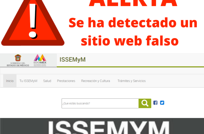  ALERTA ISSEMYM SOBRE SITIO WEB FALSO