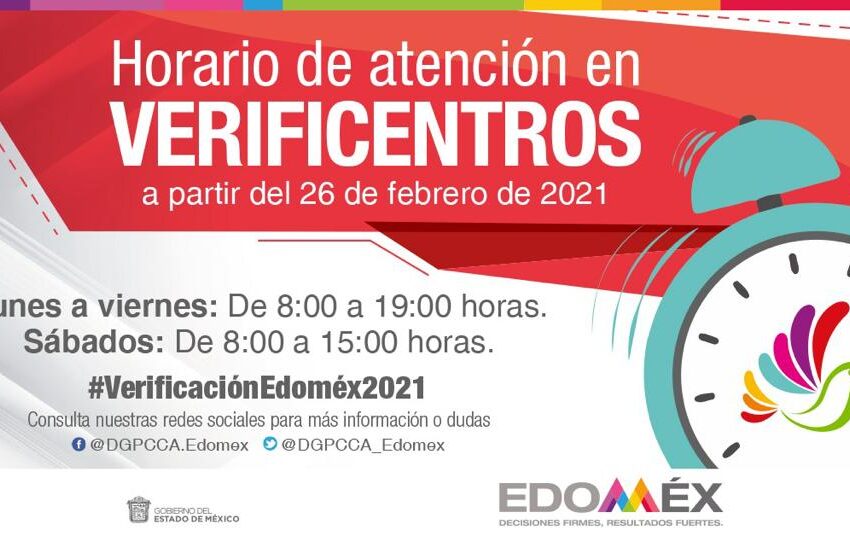  AJUSTAN HORARIOS EN SERVICIO DE VERIFICACIÓN VEHICULAR EN EL ESTADO DE MÉXICO
