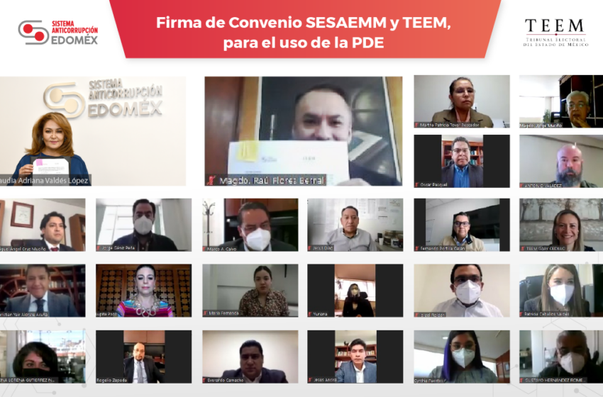  FIRMA DE CONVENIO SESAEMM Y TEEM, PARA EL USO DE LA PDE