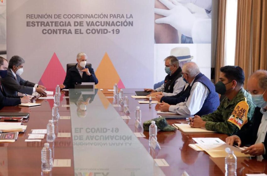  LLEVAN A CABO REUNIÓN PARA DAR SEGUIMIENTO A LA ESTRATEGIA DE VACUNACIÓN CONTRA COVID-19 EN EDOMÉX