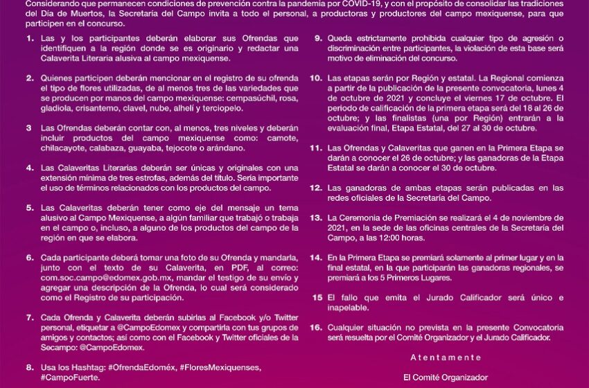  YA VIENE EL CONCURSO DE OFRENDAS DE MUERTOS
