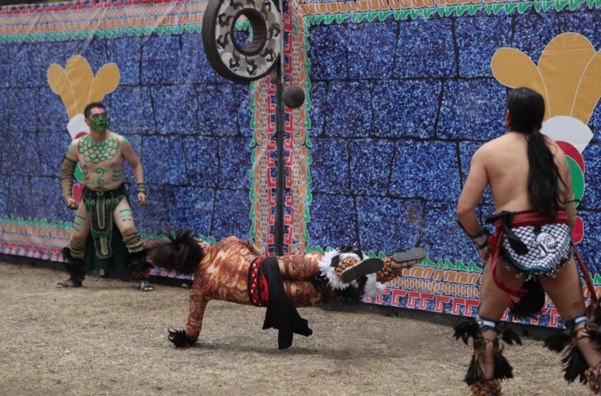  DEMOSTRACIÓN DEL ANCESTRAL JUEGO DE PELOTA Y UN RITUAL DE SANACIÓN EN TEOTIHUACÁN