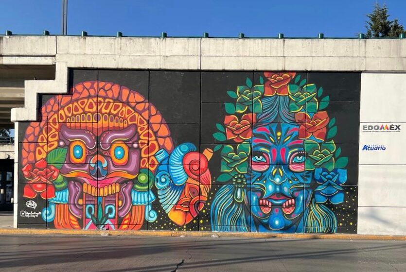  ASÍ LUCEN MURALES EN BAJO PUENTES DE PASEO TOLLOCAN