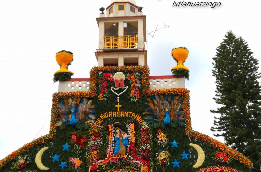  EN TENANCINGO CELEBRAN A SAN JOAQUÍN Y SANTA ANA CON MÁS DE CINCO TONELADAS DE FLORES