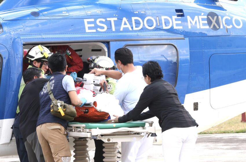  TRASLADO TERRESTRE Y AÉREO A GUANAJUATO DE LESIONADOS POR VOLCADURA REGISTRADA EN MALINALCO