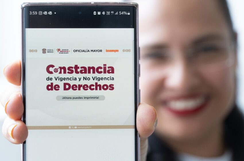  DESCARGA EN LÍNEA CONSTANCIA DE VIGENCIA DE DERECHOS DEL ISSEMYM