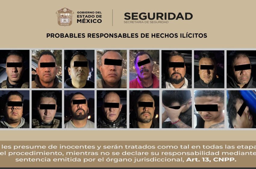  DETIENEN EN FLAGRANCIA A 16 PERSONAS POR  ROBO A COMBUSTIBLE EN ACOLMAN*
