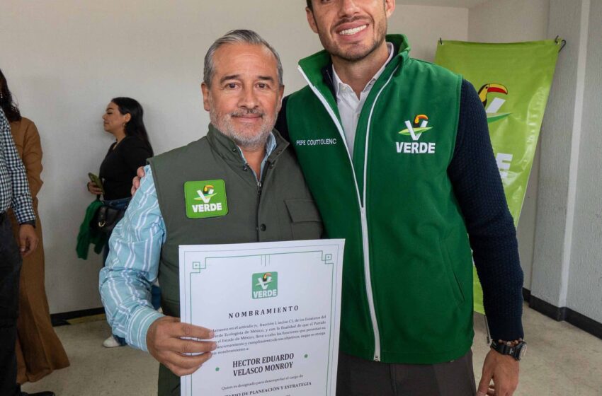  Héctor Velasco asume la Secretaría de  Planeación Estratégica del PVEM en EdoMéx