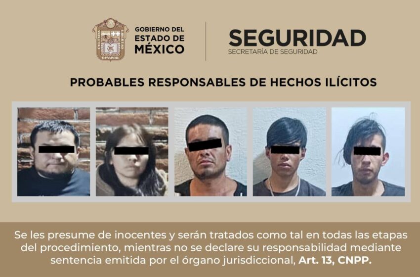  Golpe a presunta célula delictiva en el Edomex; hay siete detenidos 