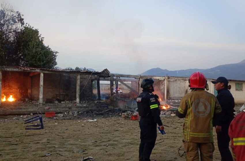  Explosión de polvorín moviliza a cuerpos de emergencia en Ozumba