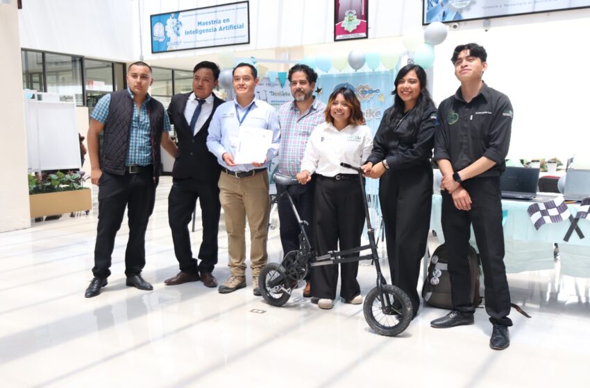  Estudiantes del EdoMéx en San Felipe del Progreso obtienen patente de bicicleta plegable que se convierte en carrito de carga