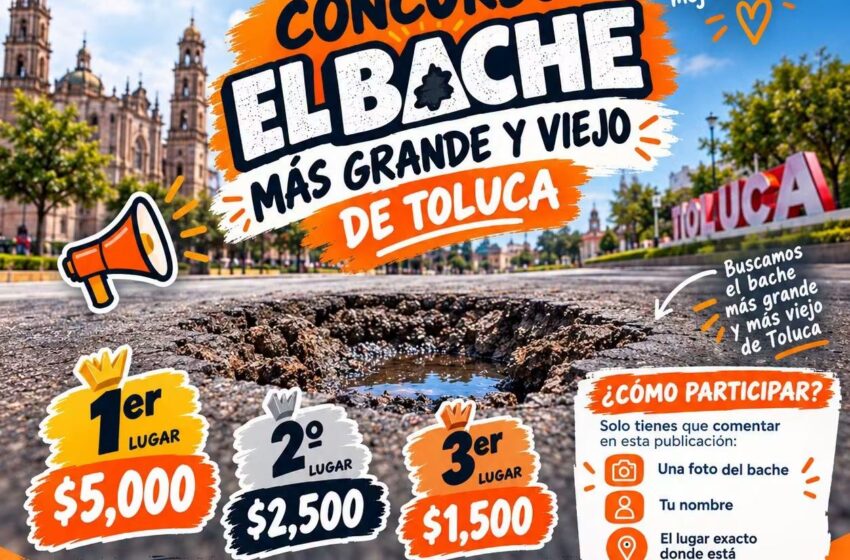  La diputada Ruth Salinas lanza concurso para encontrar el peor bache de Toluca